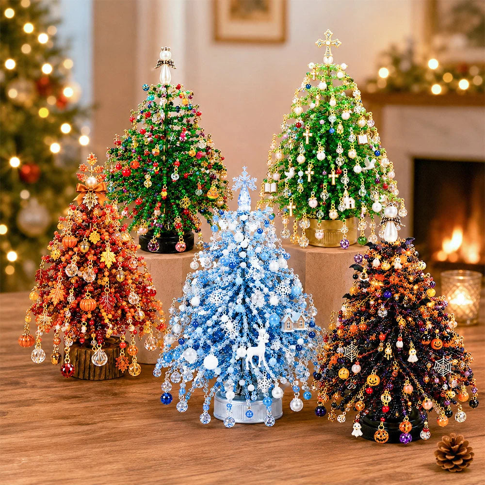 Beaded Tree Craft Kit Warm Light String Included