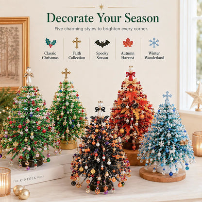 Beaded Tree Craft Kit Warm Light String Included