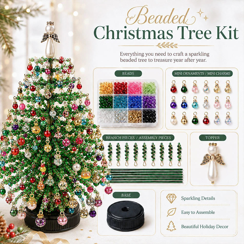 Beaded Tree Craft Kit Warm Light String Included