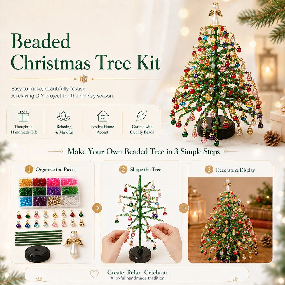 Beaded Tree Craft Kit Warm Light String Included