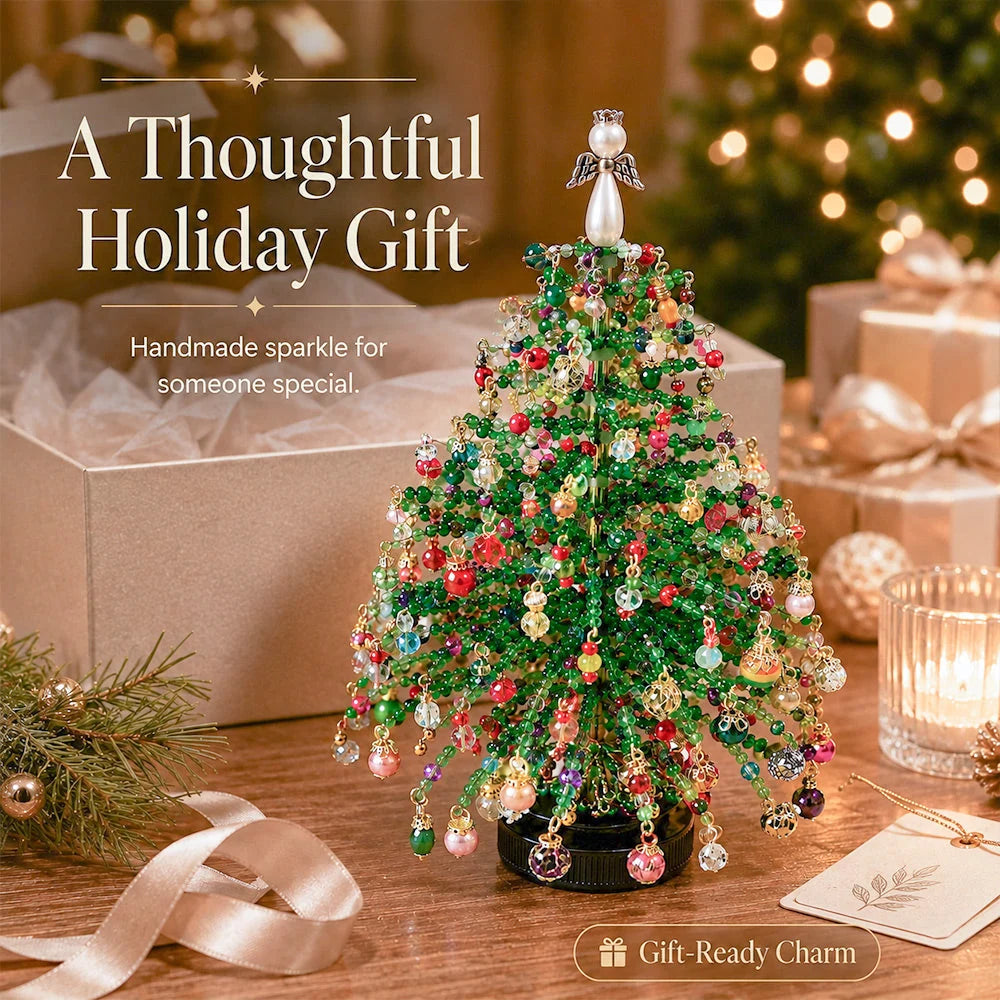 Beaded Tree Craft Kit Warm Light String Included