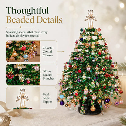 Beaded Tree Craft Kit Warm Light String Included
