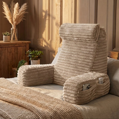 Bed Lounge Pillow Adjustable Headrest & Armrests