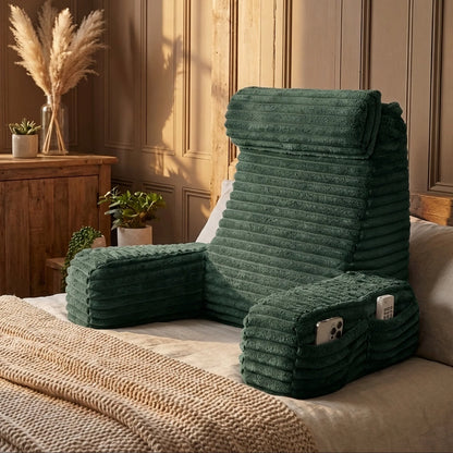 Bed Lounge Pillow Adjustable Headrest & Armrests