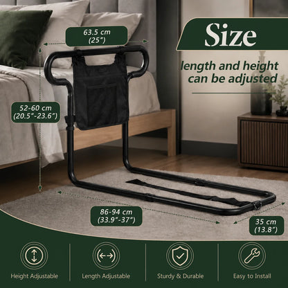 Bed Safety Rail Under Mattress Tool-Free 300 lb Capacity
