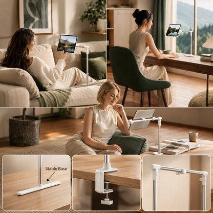 Bed Tablet Stand Freestanding Adjustable Rotating