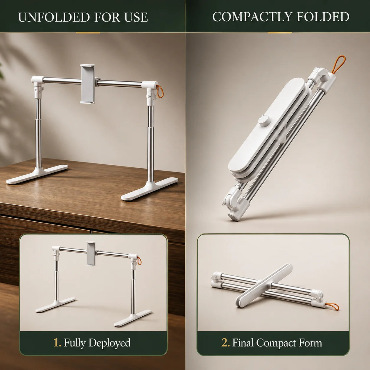 Bed Tablet Stand Freestanding Adjustable Rotating