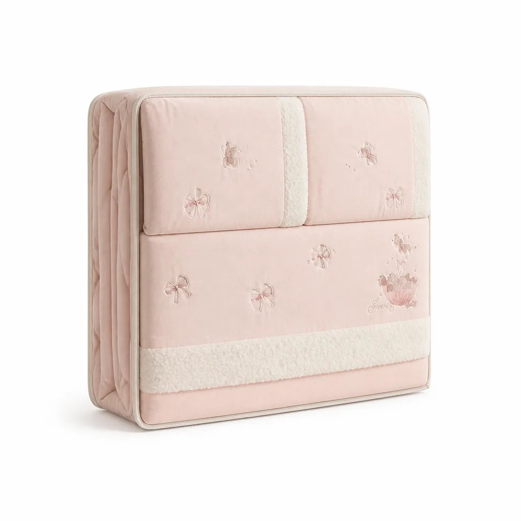 Bedding Set Embroidered Butterflies Teddy Fleece Trim