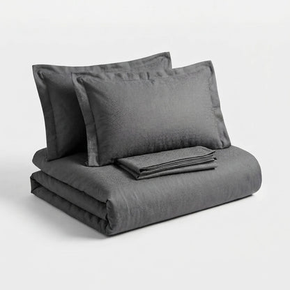 Bedding Set Jacquard Woven Deep Charcoal