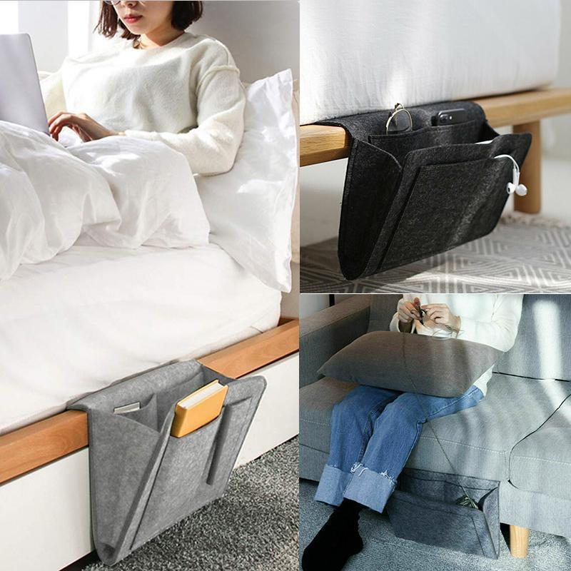 Bedside Organizer Felt 5-Pocket Storage