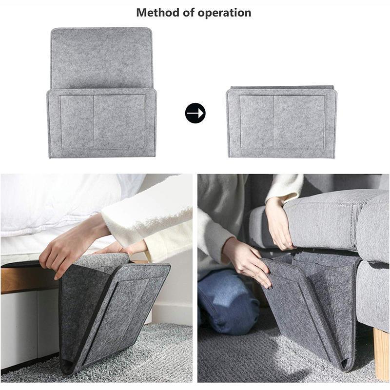 Bedside Organizer Felt 5-Pocket Storage