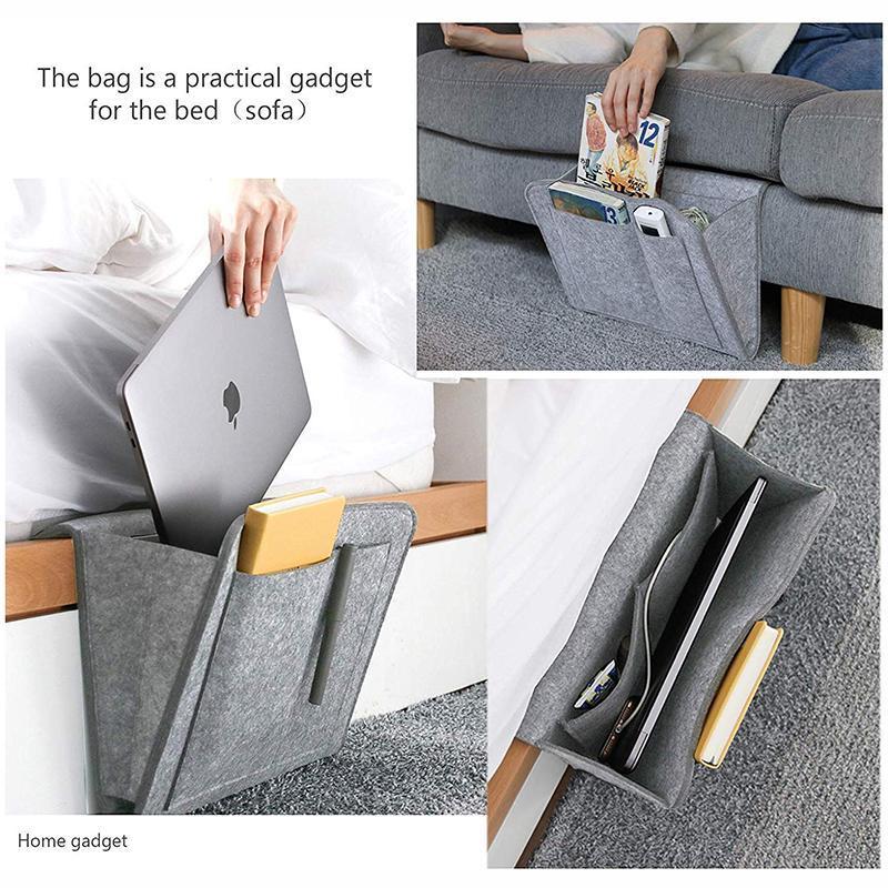 Bedside Organizer Felt 5-Pocket Storage