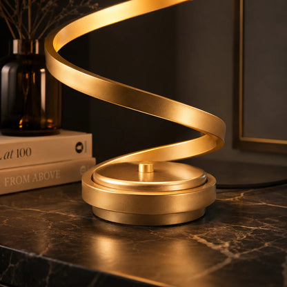 Bedside Table Lamp Glass Body Built-In LED & Switch