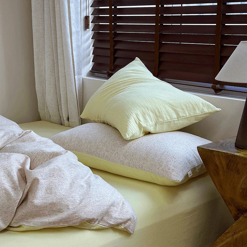 Bedspread Set Cotton-Linen Blend Quilted 4-Piece Set