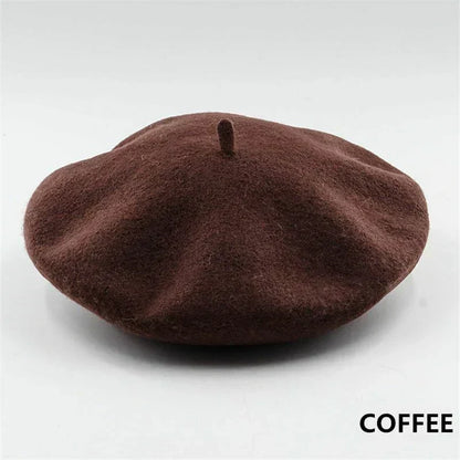 Beret Classic Round Soft Felt Lightweight
