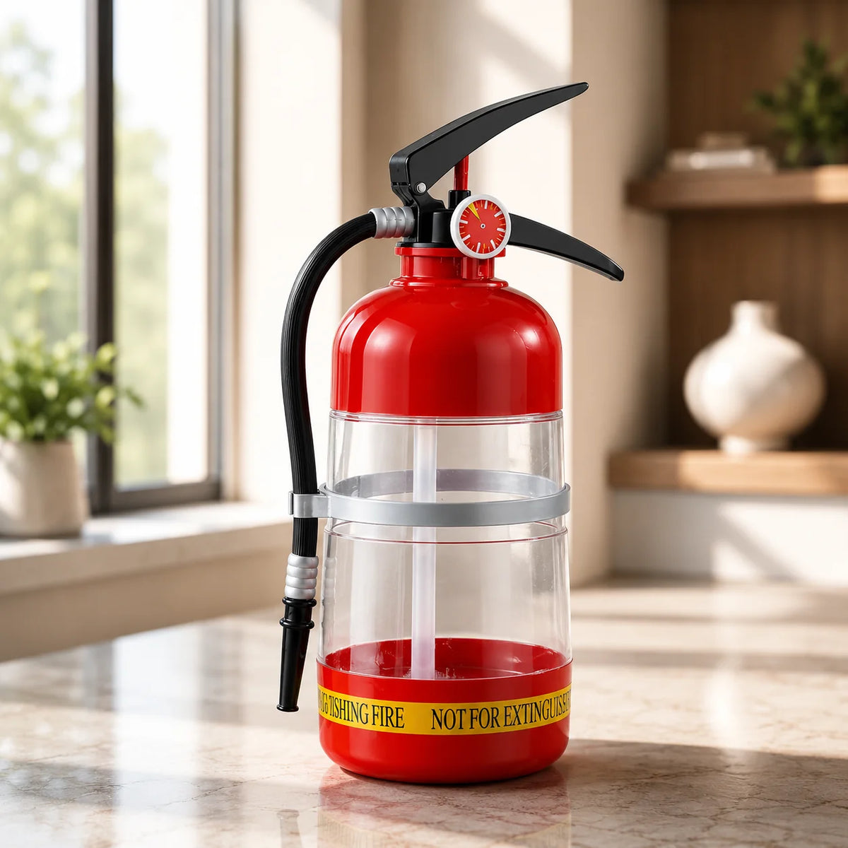 Beverage Dispenser 1.5L Fire Extinguisher Design Squeeze-Pour