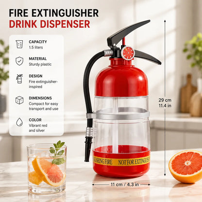 Beverage Dispenser 1.5L Fire Extinguisher Design Squeeze-Pour