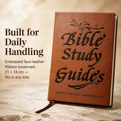 Bible Study Guide Illustrated 66 Books Faux Leather Hardcover