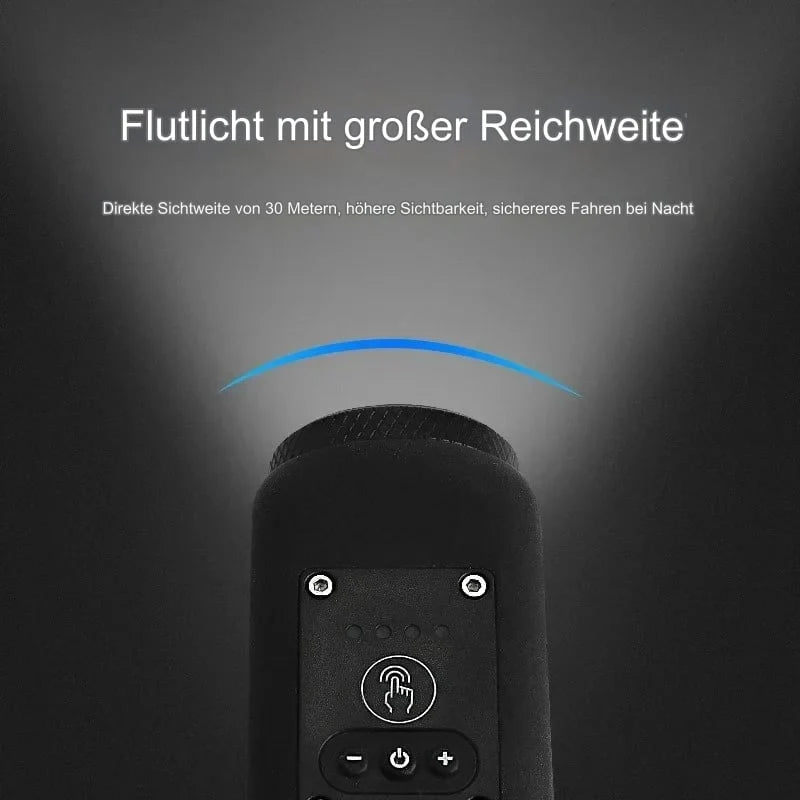 Bike Bell & Light 110dB Alarm Ultra-Bright LED Rechargeable