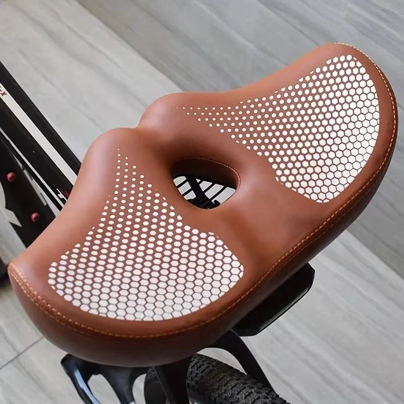 Bike Saddle Noseless Ergonomic Perforated Center Channel