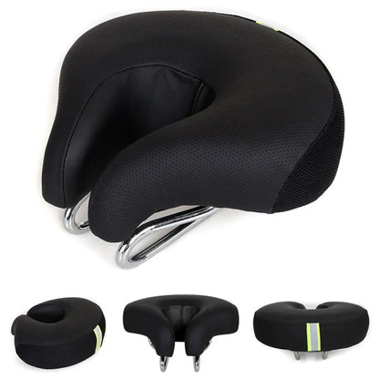 Bike Saddle Noseless Ergonomic Thick Padding Shock Absorbing