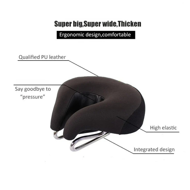 Bike Saddle Noseless Ergonomic Thick Padding Shock Absorbing