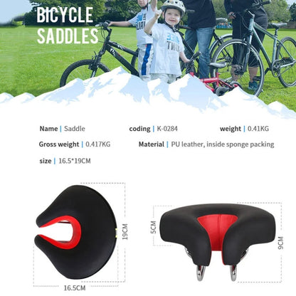 Bike Saddle Noseless Ergonomic Thick Padding Shock Absorbing
