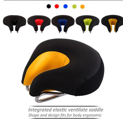 Bike Saddle Noseless Thick Padded & Shock-Absorbing