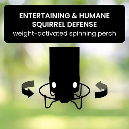 Bird Feeder Squirrel-Proof Weight-Activated 4 Feeding Ports