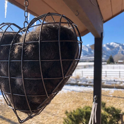 Bird Nest Holder Heart-Shaped Iron Ready-To-Hang