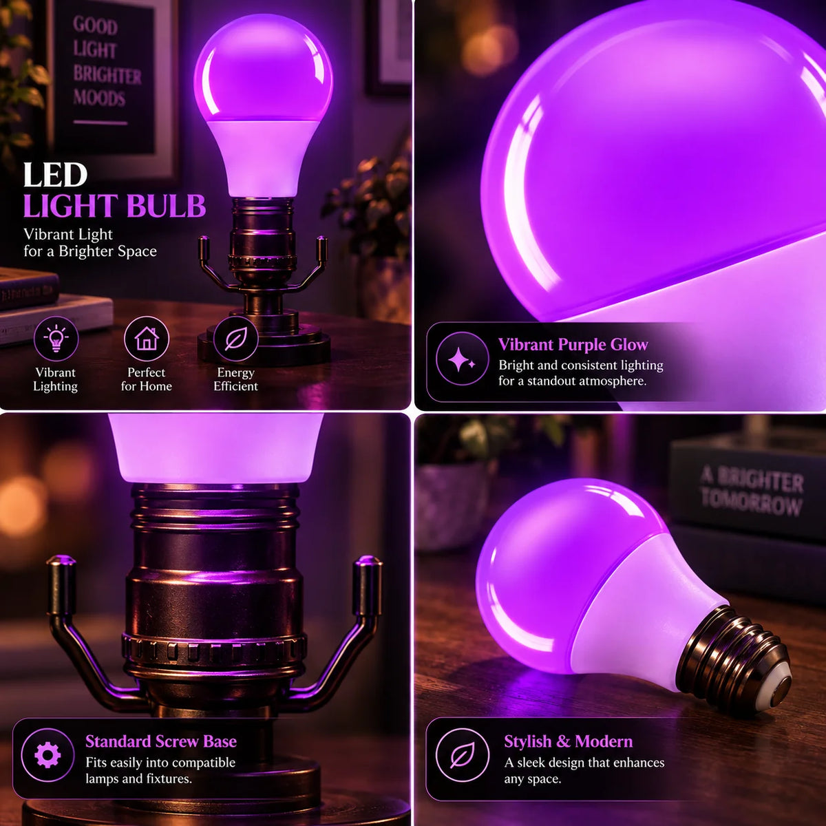 Blacklight Bulb 12W UV Violet E27 Socket