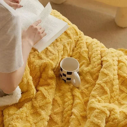 Blanket Double-Sided Lambswool & Microfiber Flannel Machine Washable
