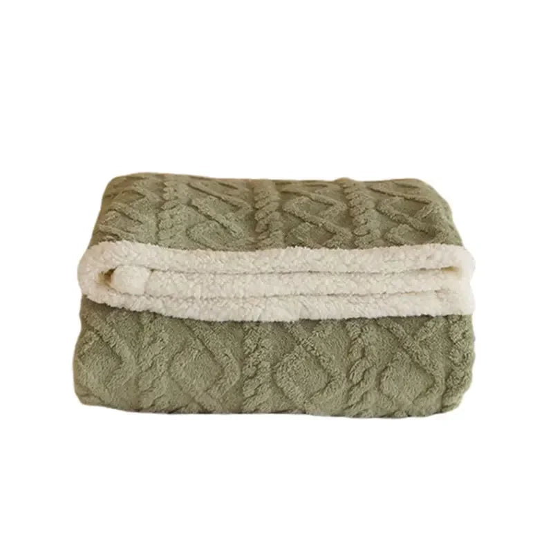 Blanket Lambswool Reversible Microfiber Machine Washable