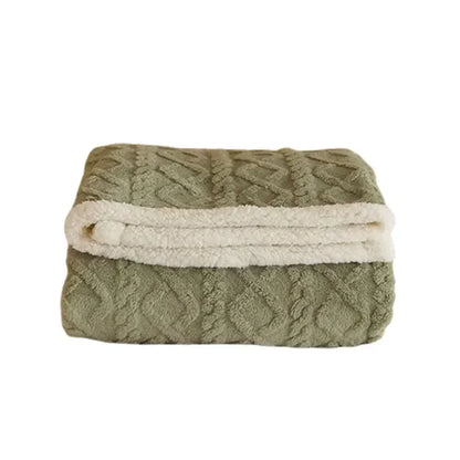 Blanket Lambswool Reversible Microfiber Machine Washable