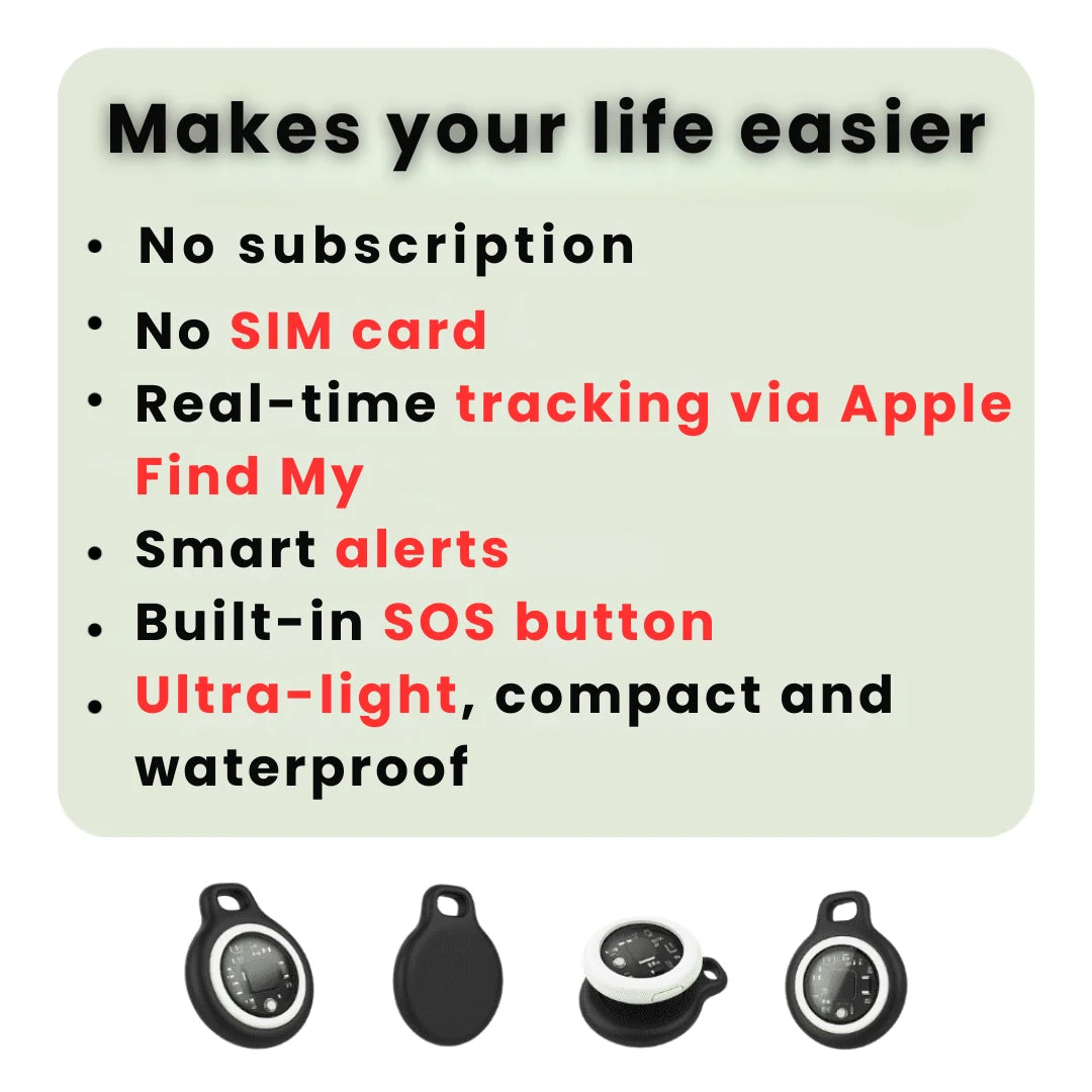 Bluetooth Tracker Compact Water-Resistant 12-Month Battery