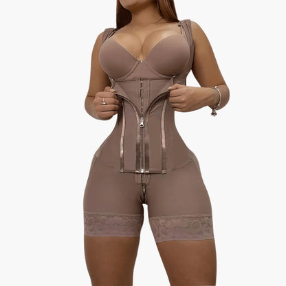 Bodysuit Open-Bust Firm Compression Flexible Boning