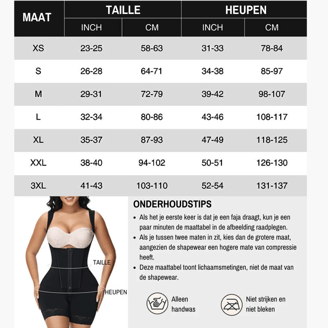 Bodysuit Open-Bust Firm Compression Flexible Boning