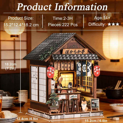 Book Nook Kit Japanese Pub Scene Touch-Switch LED Lighting