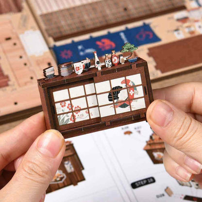 Book Nook Kit Japanese Pub Scene Touch-Switch LED Lighting