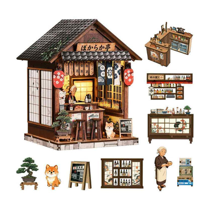 Book Nook Kit Japanese Pub Scene Touch-Switch LED Lighting