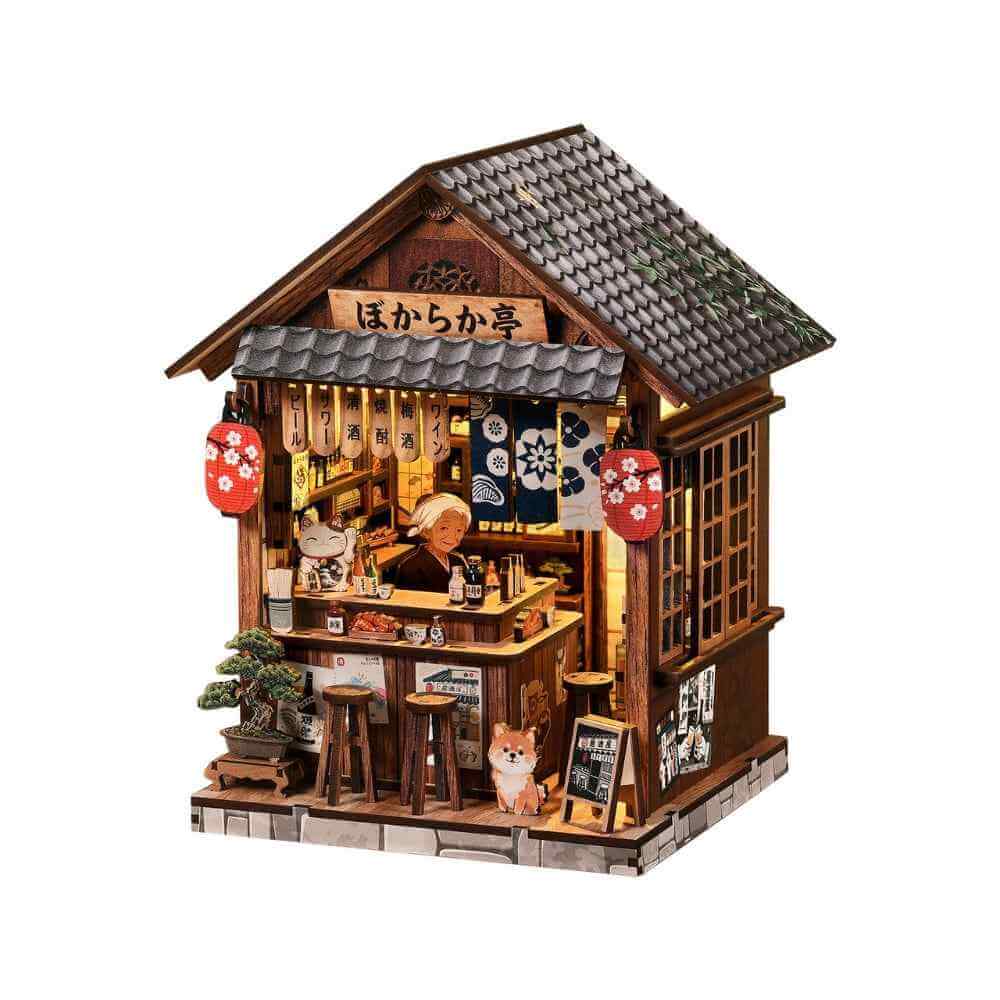 Book Nook Kit Japanese Pub Scene Touch-Switch LED Lighting
