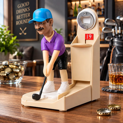 Bottle Opener Freestanding Golfer Figurine Metal Opener