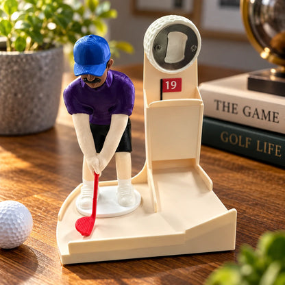 Bottle Opener Freestanding Golfer Figurine Metal Opener