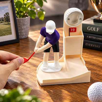 Bottle Opener Freestanding Golfer Figurine Metal Opener