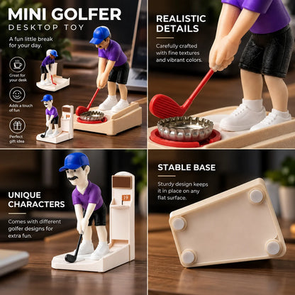 Bottle Opener Freestanding Golfer Figurine Metal Opener