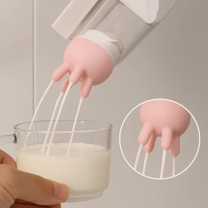 Bottle Pourer Lids Silicone Spill-Reducing Set of 2