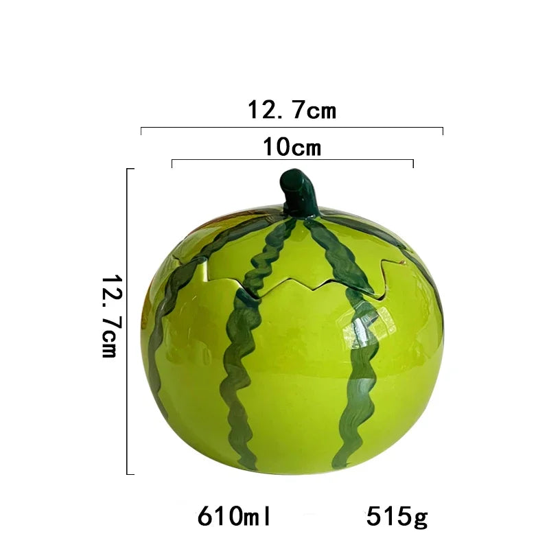 Bowl Mug Watermelon Design Porcelain 20.6 Oz