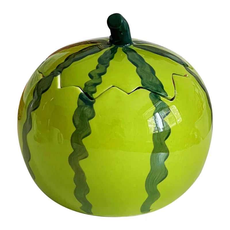Bowl Mug Watermelon Design Porcelain 20.6 Oz