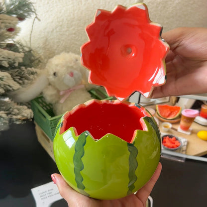 Bowl Mug Watermelon Design Porcelain 20.6 Oz
