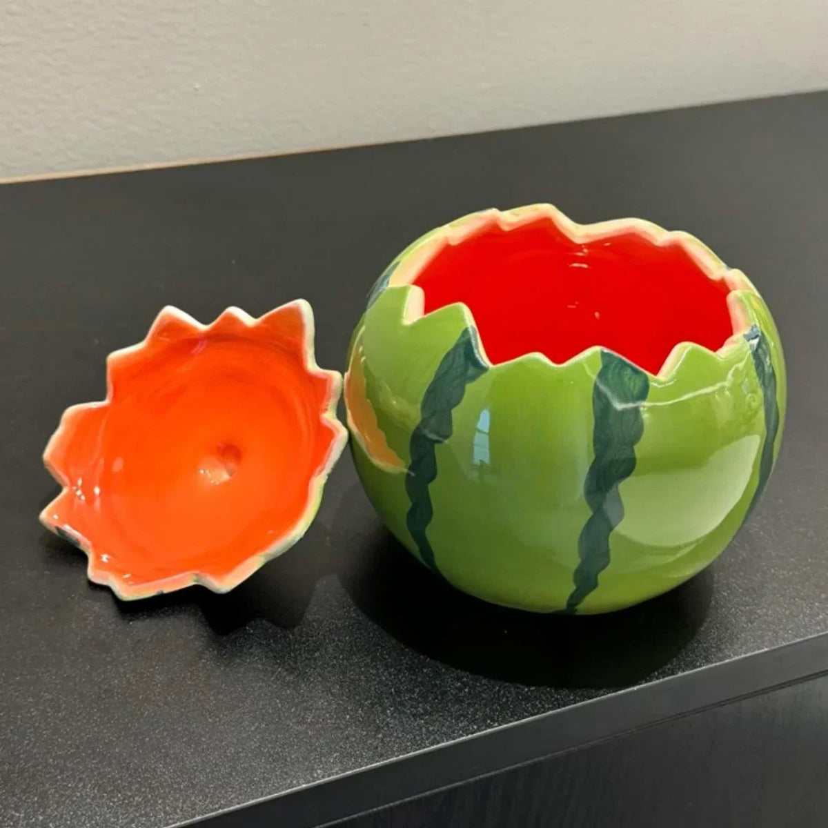 Bowl Mug Watermelon Design Porcelain 20.6 Oz